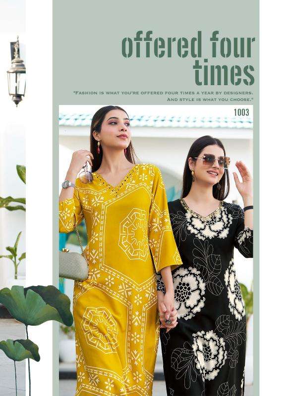 Radhika lifestyle zion vol 1 co ord set Kurti manufacturers in Mumbai
