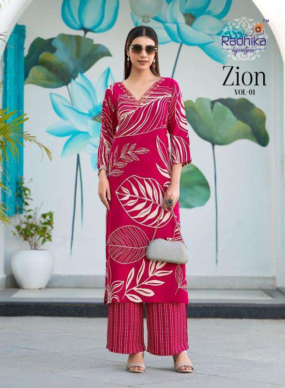 Radhika lifestyle zion vol 1 co ord set Kurti manufacturers in Mumbai