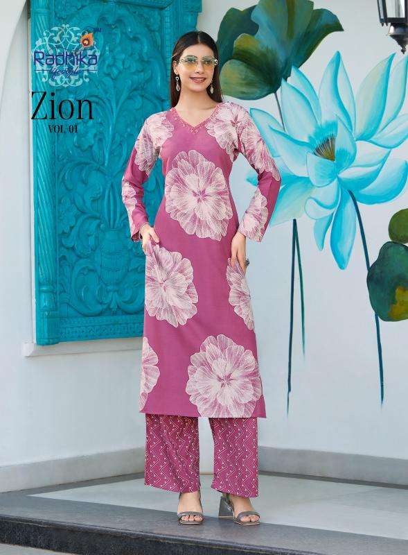 Radhika lifestyle zion vol 1 co ord set Kurti manufacturers in Mumbai