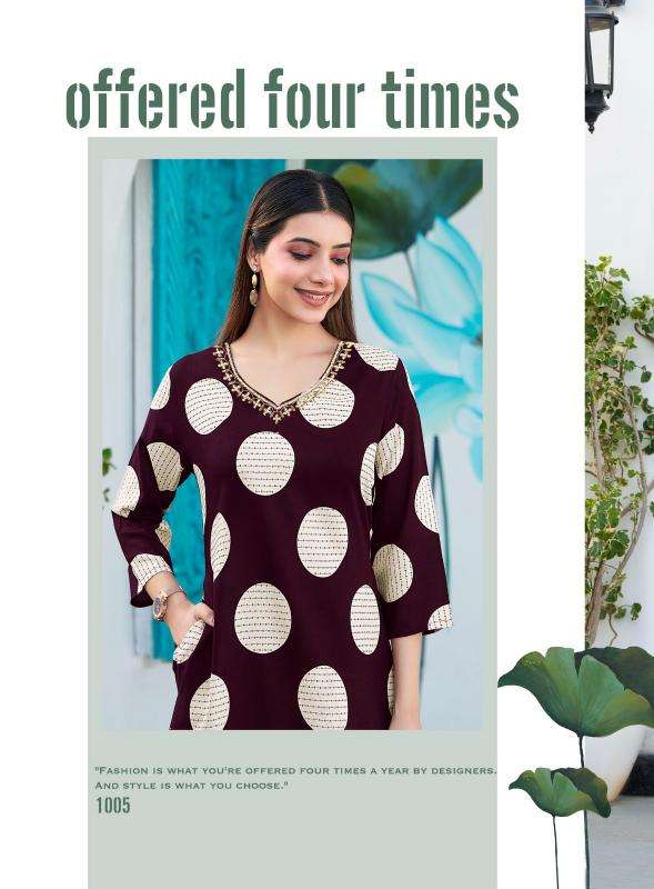 Radhika lifestyle zion vol 1 co ord set Kurti manufacturers in Mumbai