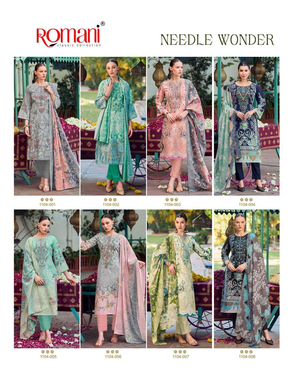 Romani needle wonder soft cotton Surat dress material online