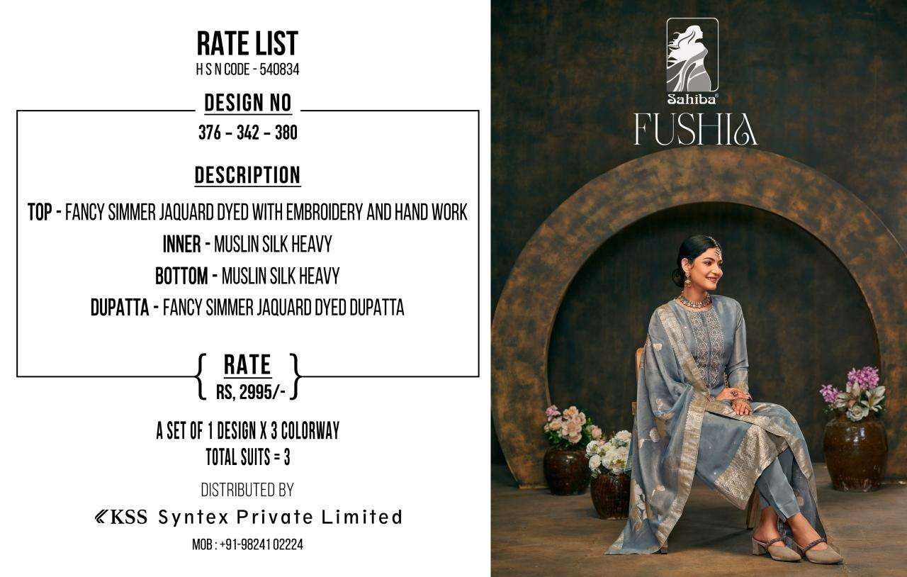 Sahiba fushia Dress materials manufacturer in India
