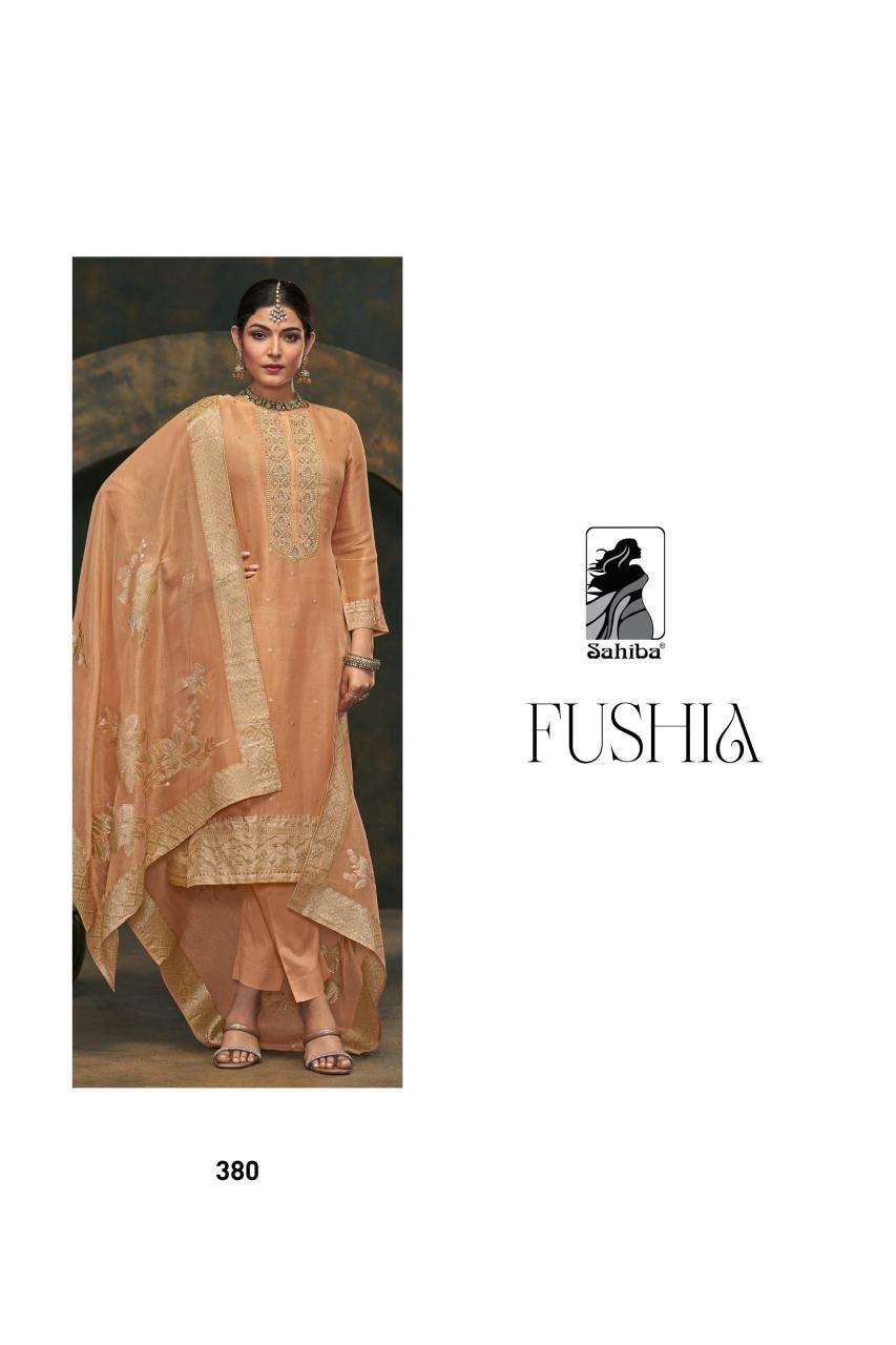 Sahiba fushia Dress materials manufacturer in India