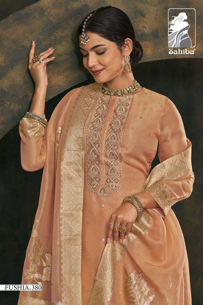 Sahiba fushia Dress materials manufacturer in India