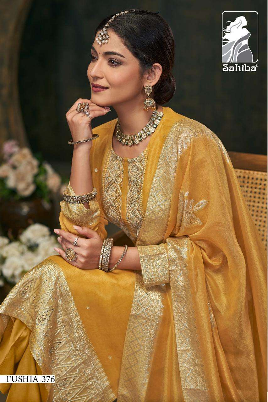 Sahiba fushia Dress materials manufacturer in India