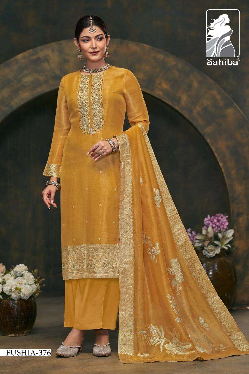 Sahiba fushia Dress materials manufacturer in India