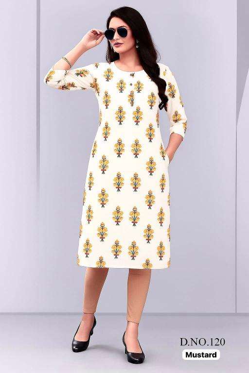 Shorya white straight rayon printed indian embroidered kurti tunic dresses