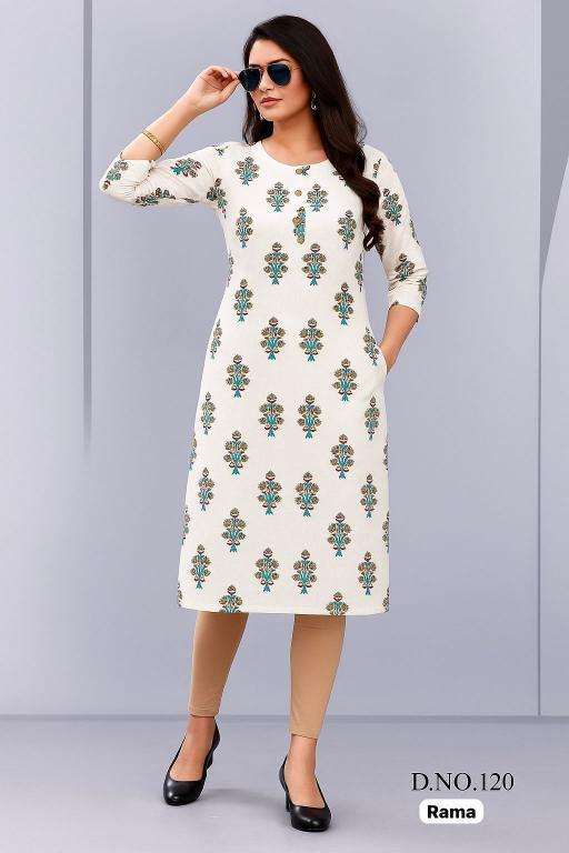 Shorya white straight rayon printed indian embroidered kurti tunic dresses