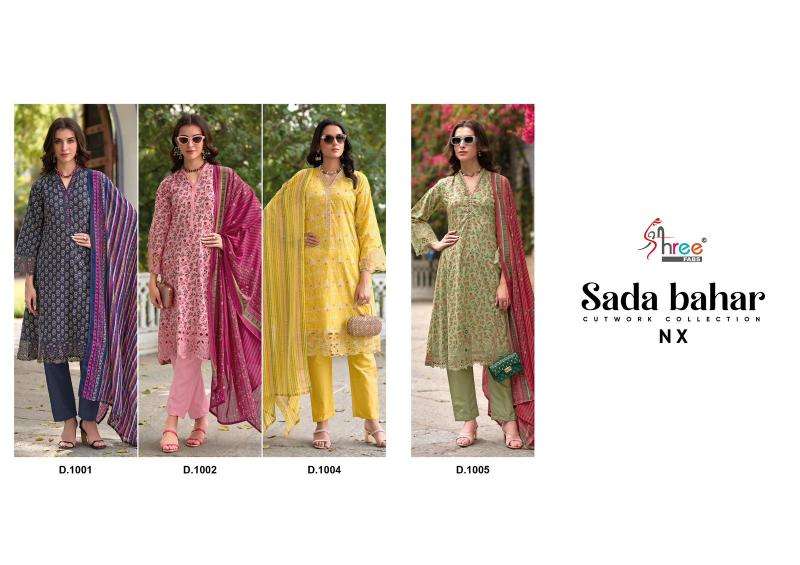 Shree fab sada bahar cutwork collection nx Ladies dress material supplier
