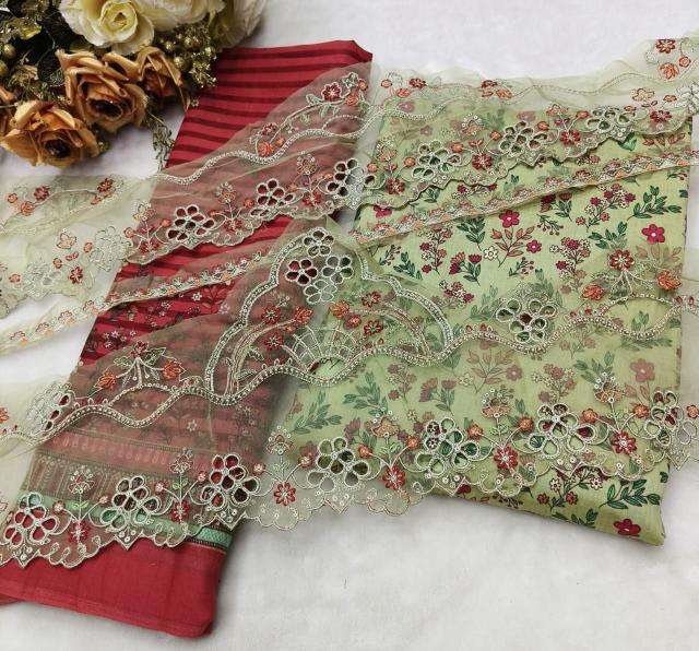 Shree fab sada bahar cutwork collection nx Ladies dress material supplier