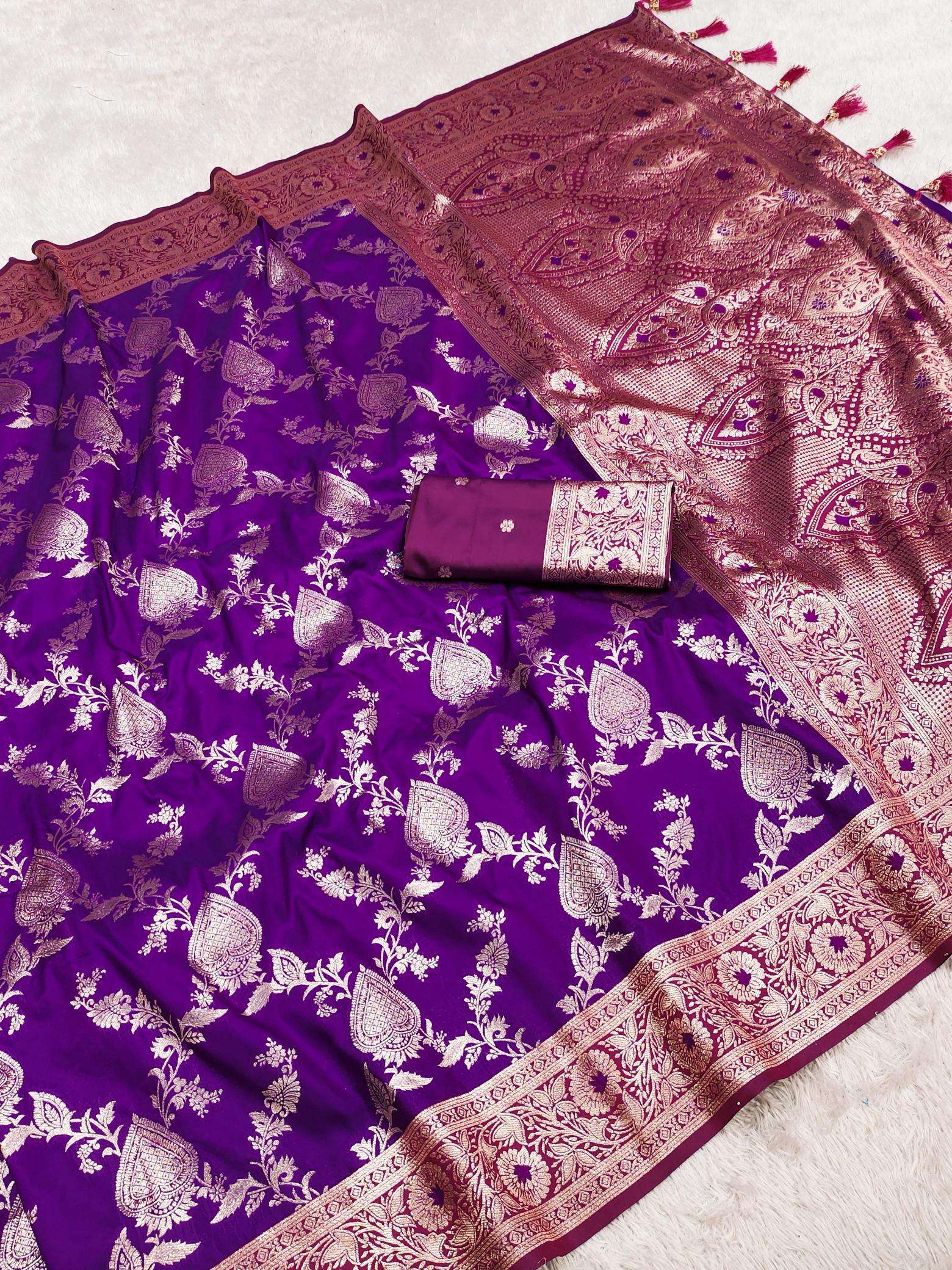 Soft banarasi silk zari Bulk saree shopping in Surat