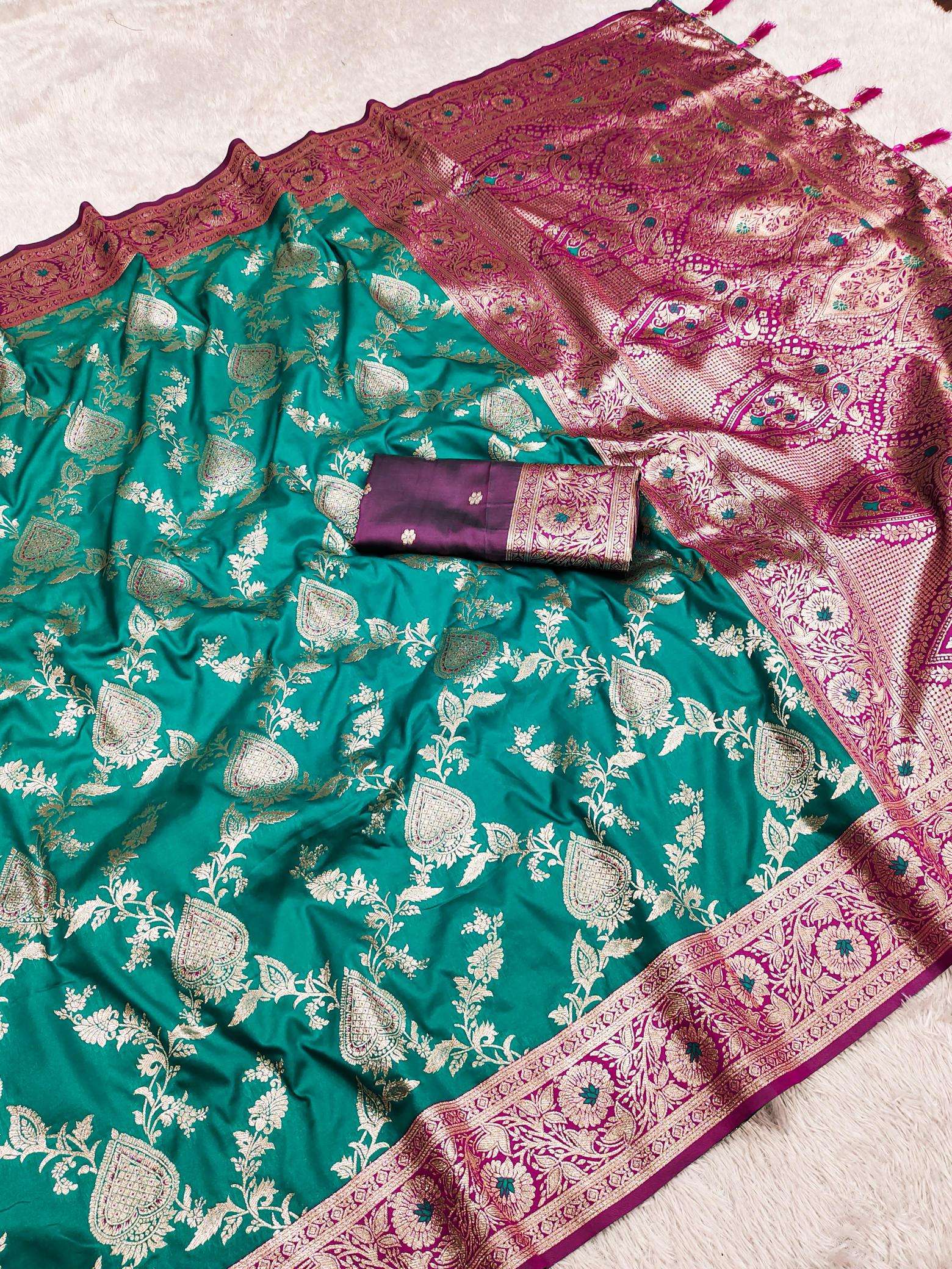 Soft banarasi silk zari Bulk saree shopping in Surat