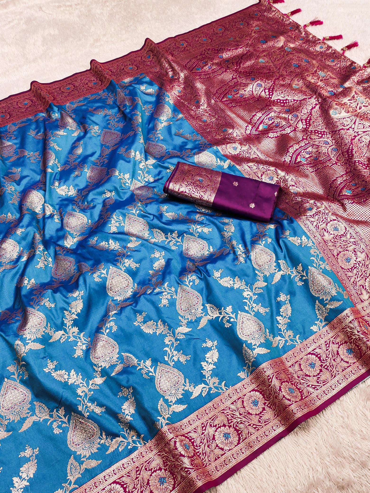 Soft banarasi silk zari Bulk saree shopping in Surat