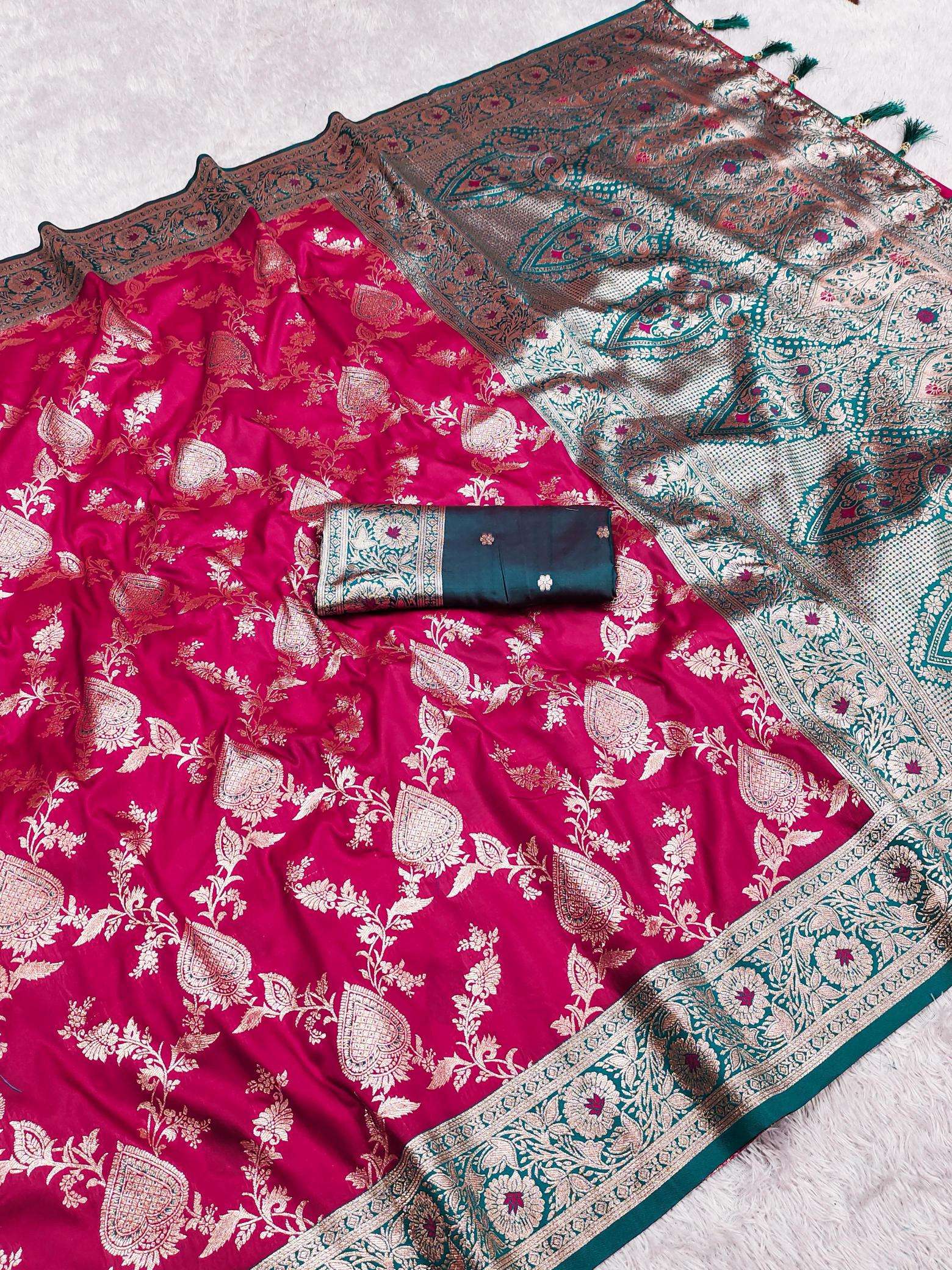 Soft banarasi silk zari Bulk saree shopping in Surat