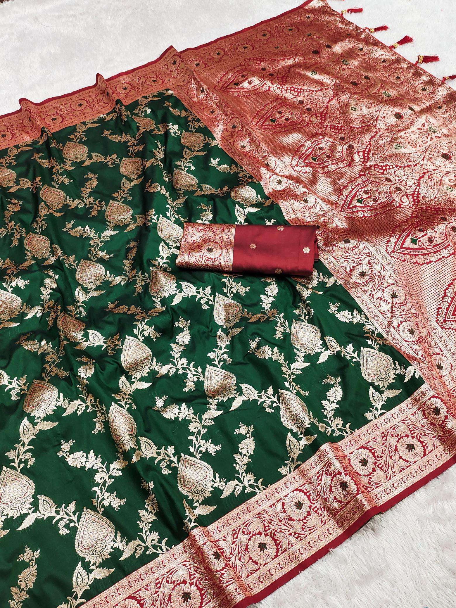 Soft banarasi silk zari Bulk saree shopping in Surat