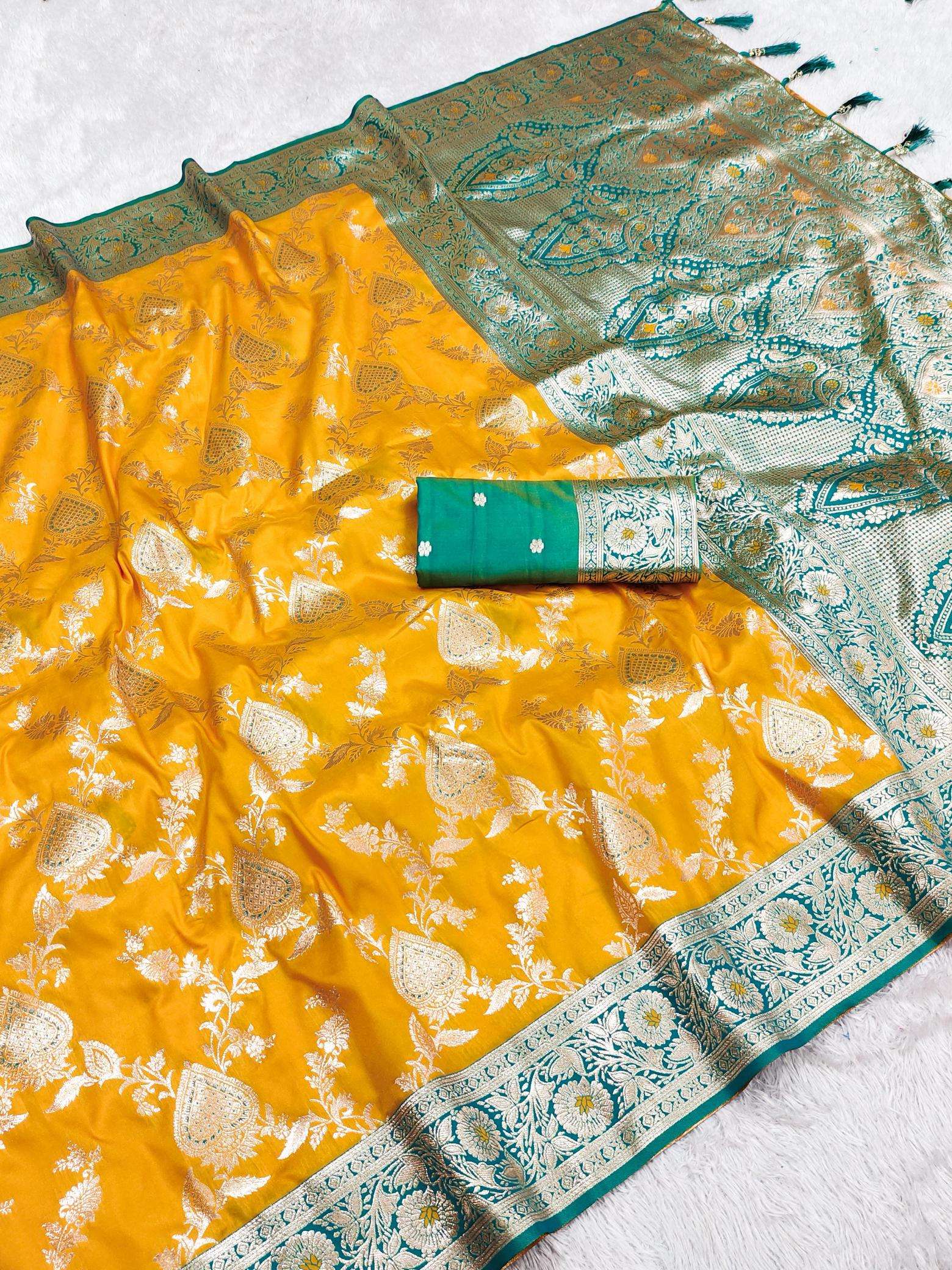 Soft banarasi silk zari Bulk saree shopping in Surat