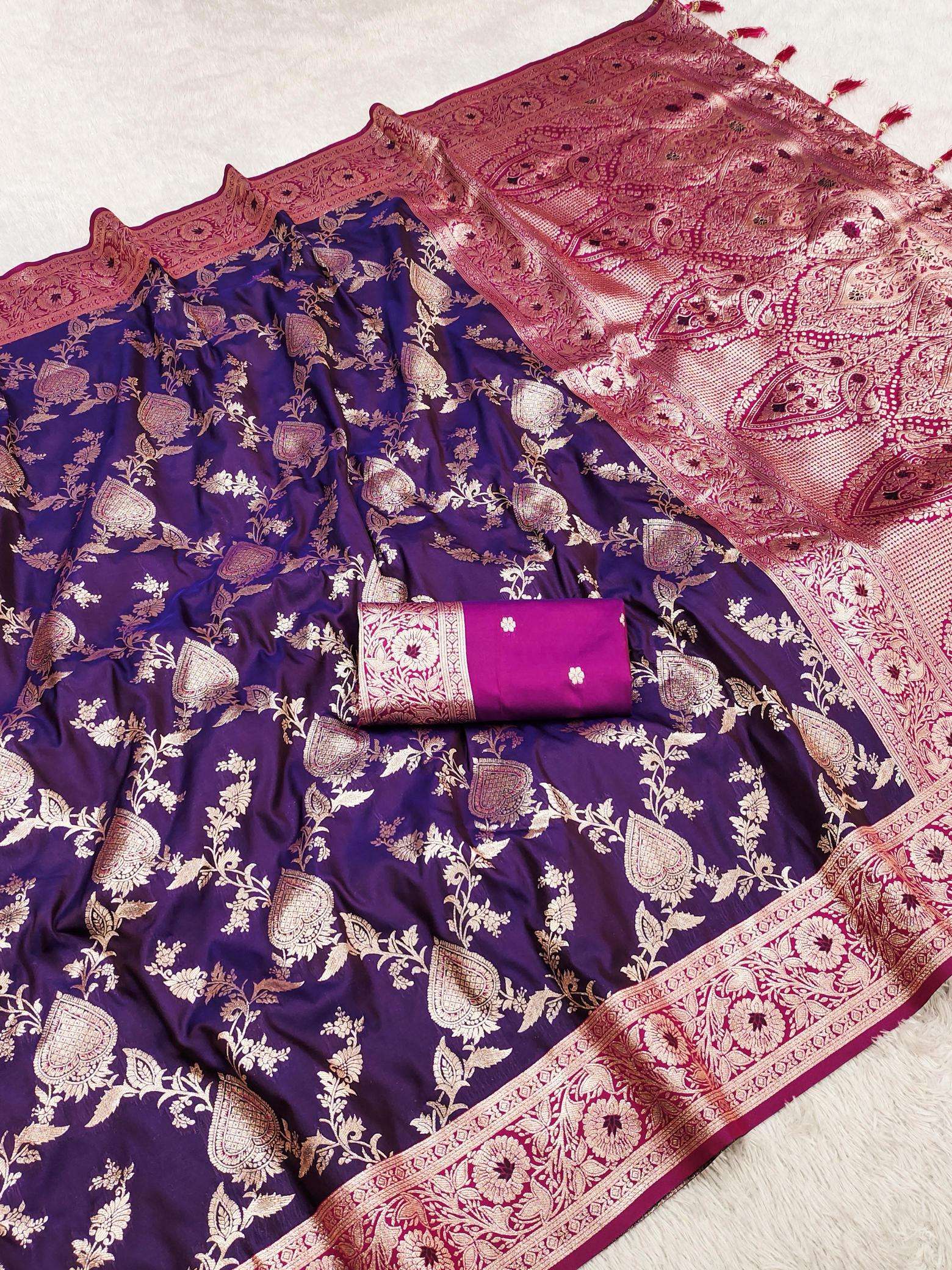 Soft banarasi silk zari Bulk saree shopping in Surat