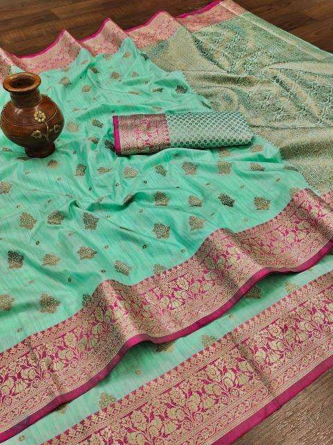 Soft silk Nx-152 with beautiful gold zari Surat saree wholesale online