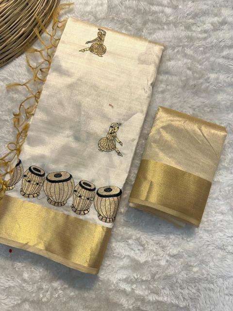 Special tusser quality with kalankari designer Wholesale saree manufacturers in Delhi