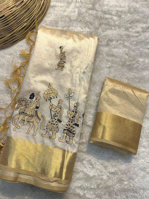 Special tusser quality with kalankari designer Wholesale saree manufacturers in Delhi