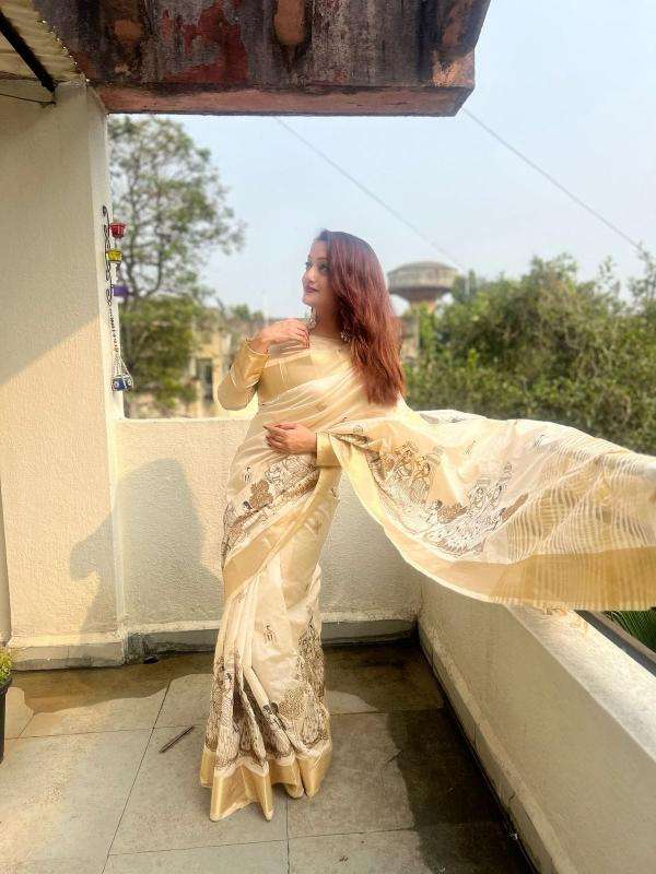 Special tusser quality with kalankari designer Wholesale saree manufacturers in Delhi
