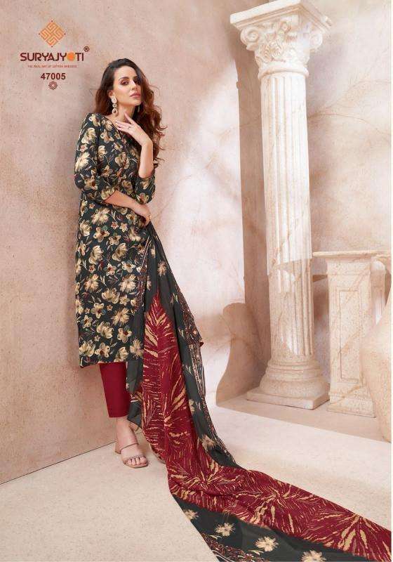 Suryajyoti naishaa vol-47 Wholesale dress materials in Gujarat