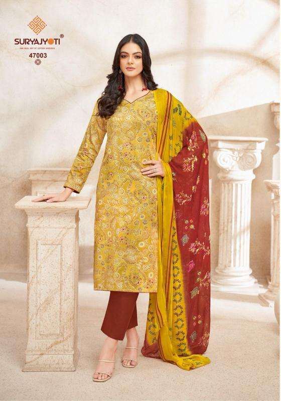 Suryajyoti naishaa vol-47 Wholesale dress materials in Gujarat