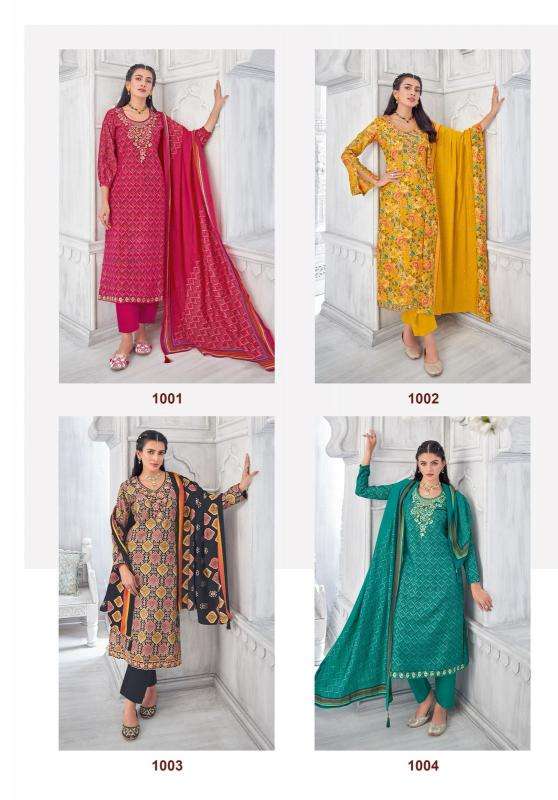 Suryajyoti priyanka advance vol-01 Affordable wholesale dress materials