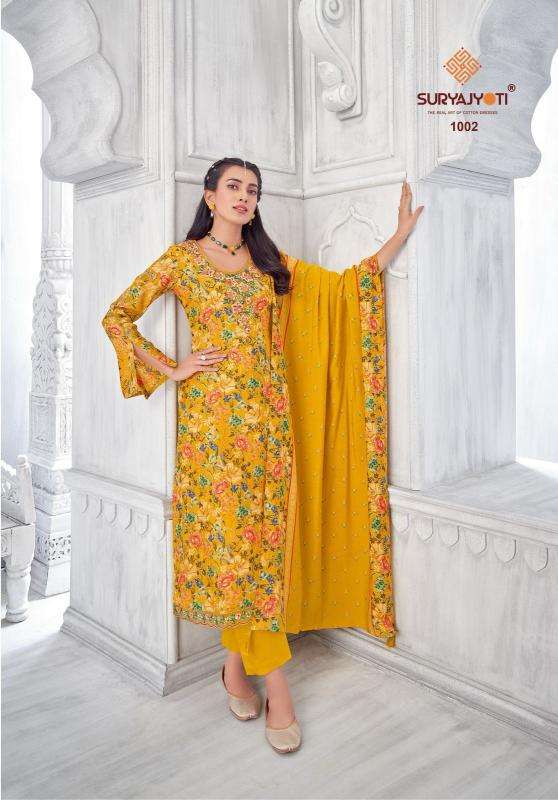 Suryajyoti priyanka advance vol-01 Affordable wholesale dress materials