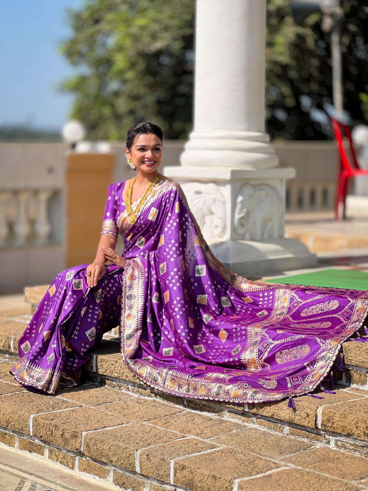 Swastik pure viscous dolla silk swastik Surat saree market online