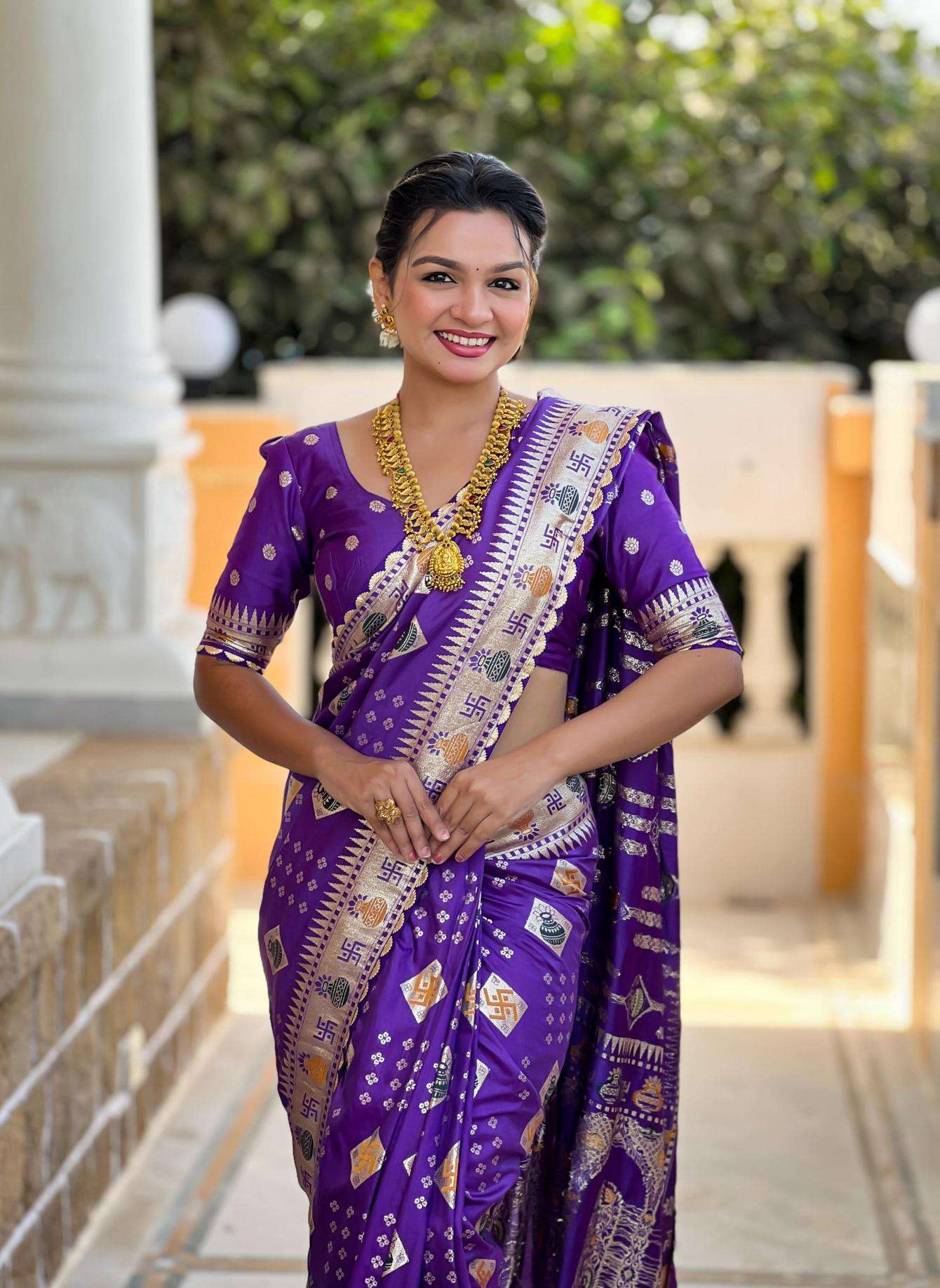 Swastik pure viscous dolla silk swastik Surat saree market online