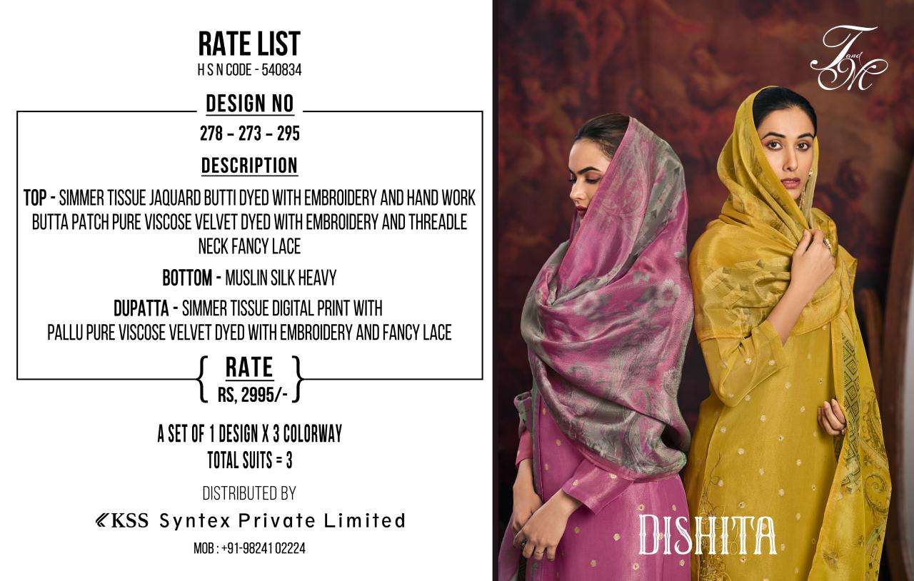 T&M dishita Bulk dress material suppliers