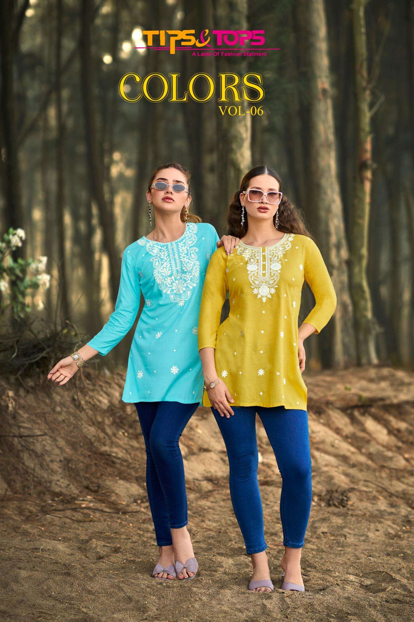 Tips & tops colors vol 6 Wholesale Kurtis manufacturers in Mumbai