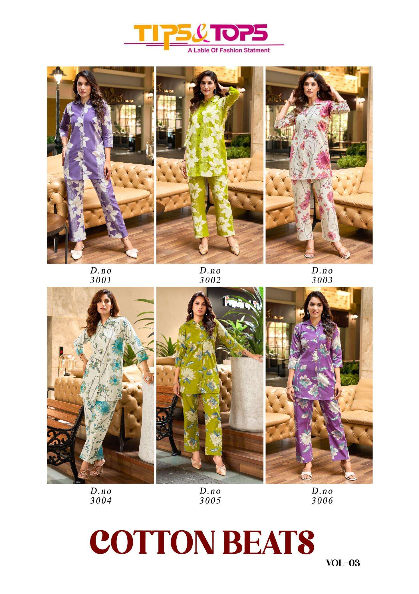 Tips & tops cotton beats vol 3 coord set Kurti Manufacturers in Delhi