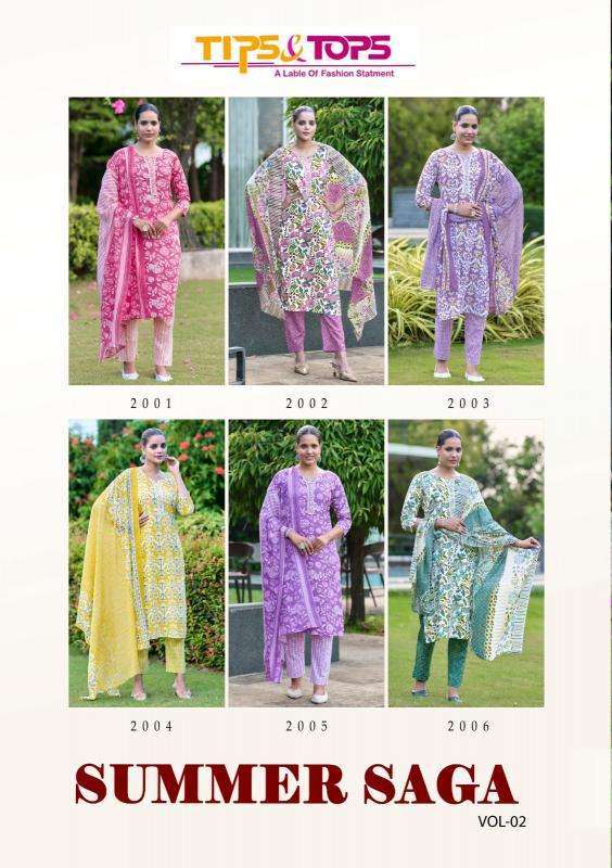 Tips & tops summer saga vol 2 Kurtis manufacturer in Ahmedabad