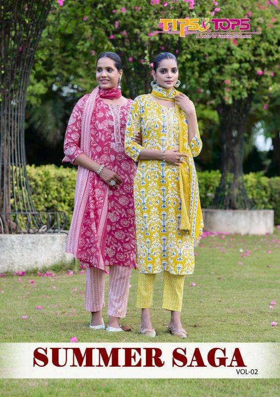 Tips & tops summer saga vol 2 Kurtis manufacturer in Ahmedabad