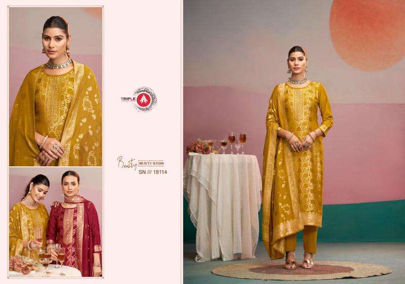 Triple a hanshika vol 2 Best dress material shop in Delhi