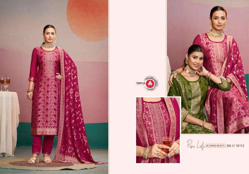 Triple a hanshika vol 2 Best dress material shop in Delhi