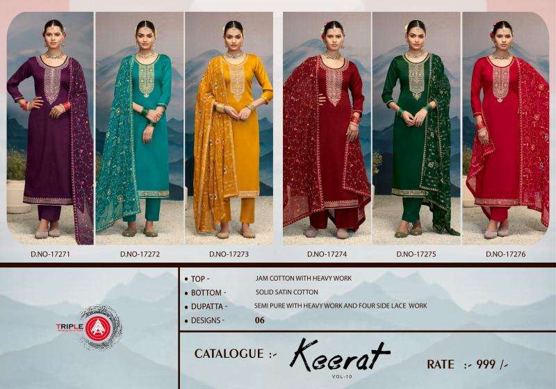 Triple a keerat vol 10 Hydrabad dress materials market