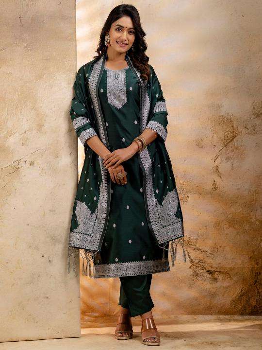 Vairaj banarasi jecard silk 3 indian kurtis in india