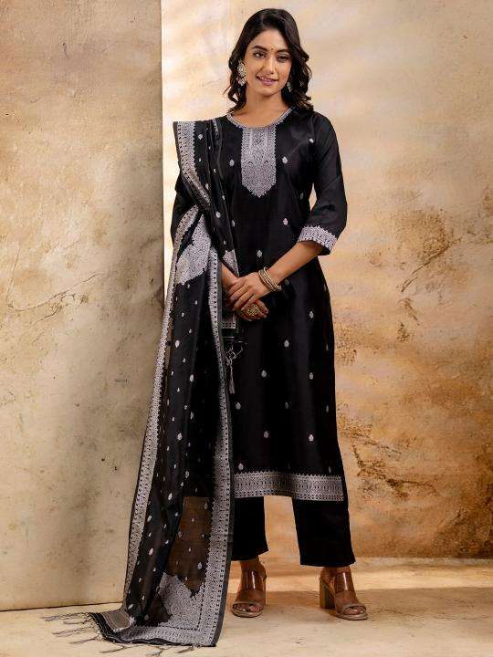 Vairaj banarasi jecard silk 3 indian kurtis in india
