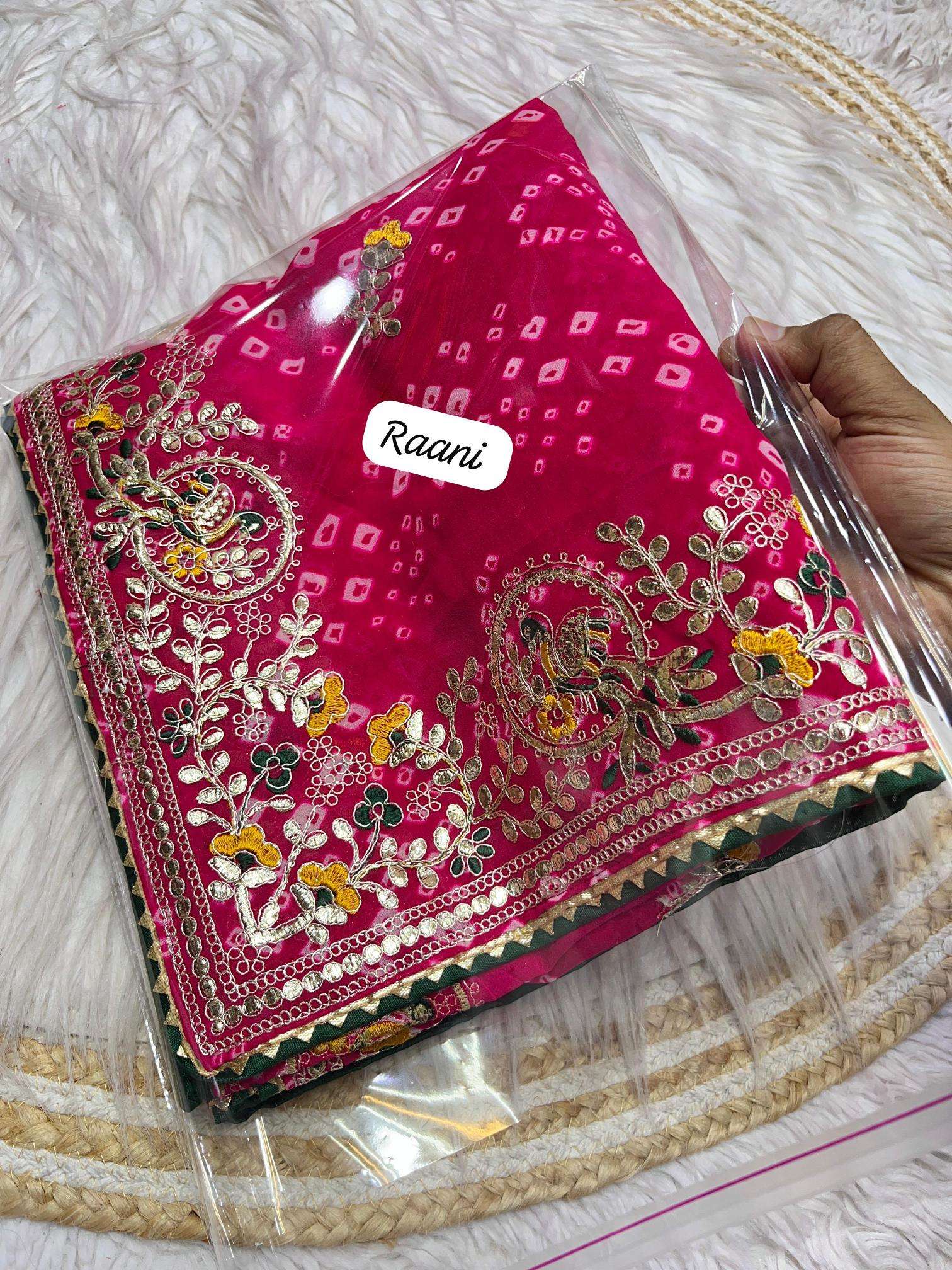 Vinayak saavan special soft georgette bandej Wholesale sarees for boutique in India