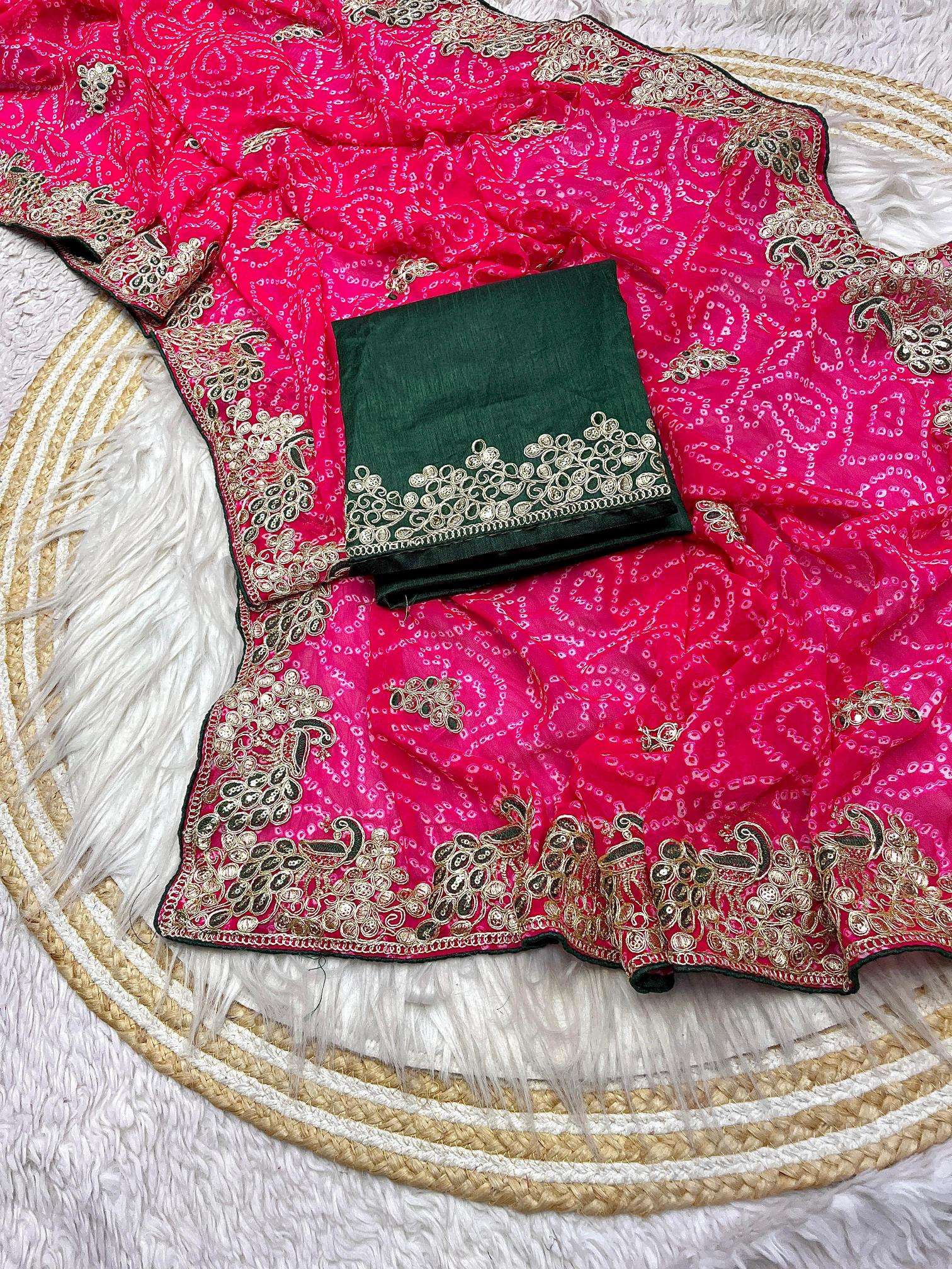 Vinayak soft georgette bandej Wholesale designer sarees online