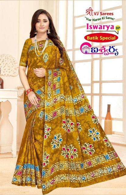 VJ iswarya batik speical vol-01 cotton printed Buy sarees in bulk from Surat