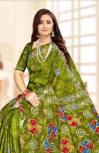 VJ iswarya batik speical vol-01 cotton printed Buy sarees in bulk from Surat