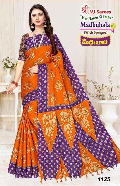 VJ madhubala vol-01 cotton printed Surat wholesale saree market