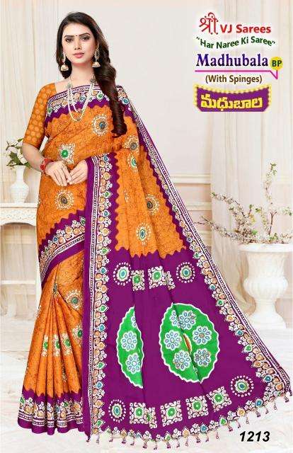 VJ madhubala vol-01 cotton printed Surat wholesale saree market