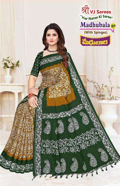 VJ madhubala vol-01 cotton printed Surat wholesale saree market