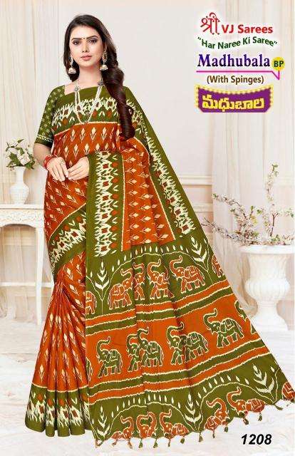 VJ madhubala vol-01 cotton printed Surat wholesale saree market
