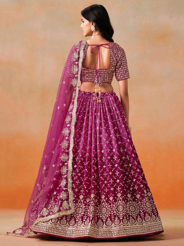Zeel Clothing OMBRE Georgette Pink Latest lehenga choli collection in India